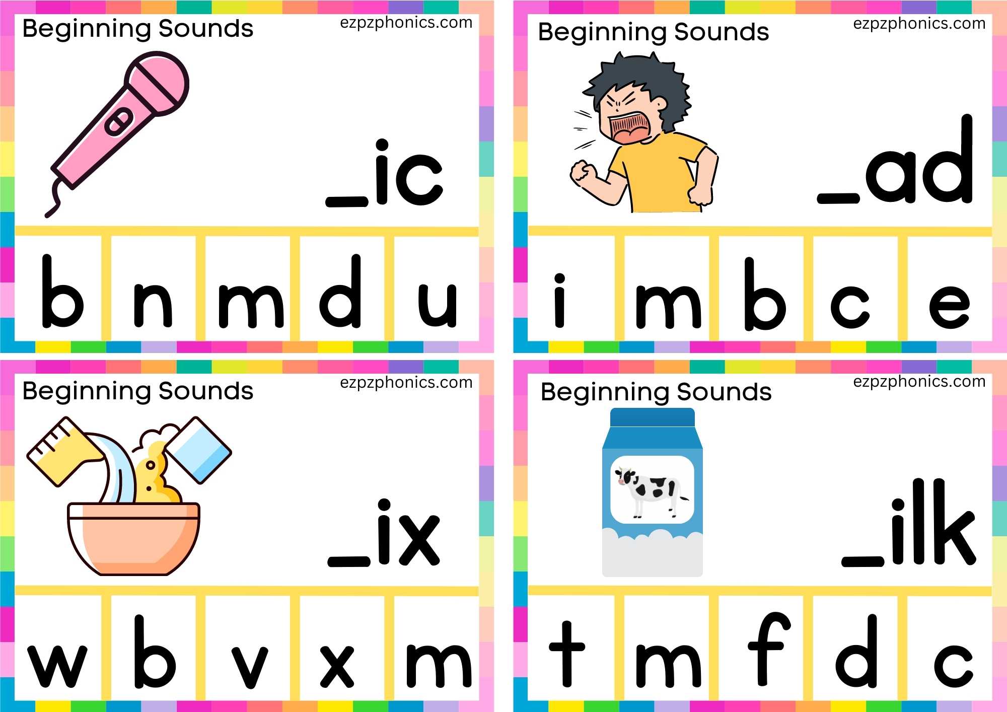 Letter M Finish The Word And Clip The Correct Letter Group 2